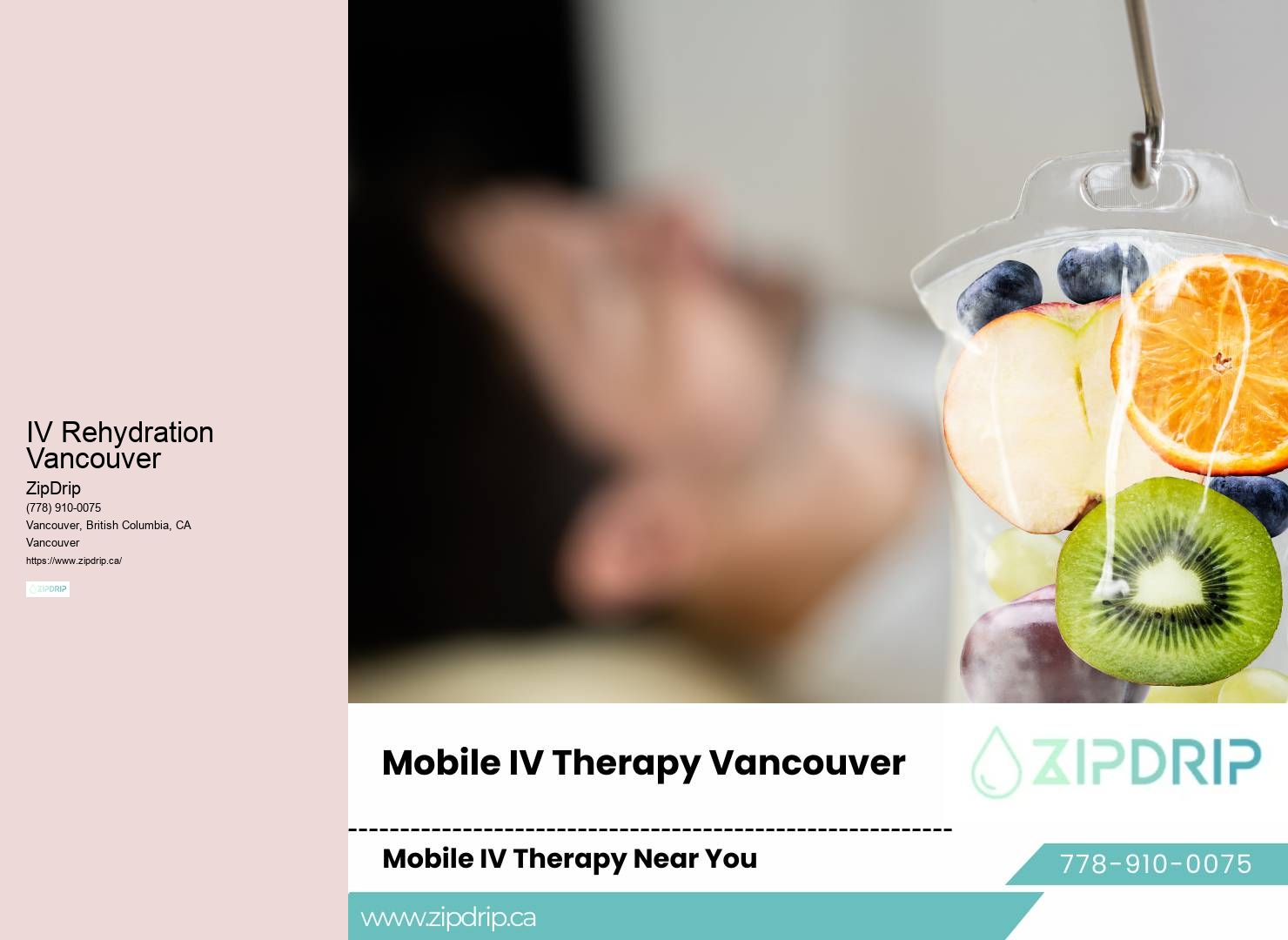 Vancouver Mobile IV Nutrient Infusion Therapy