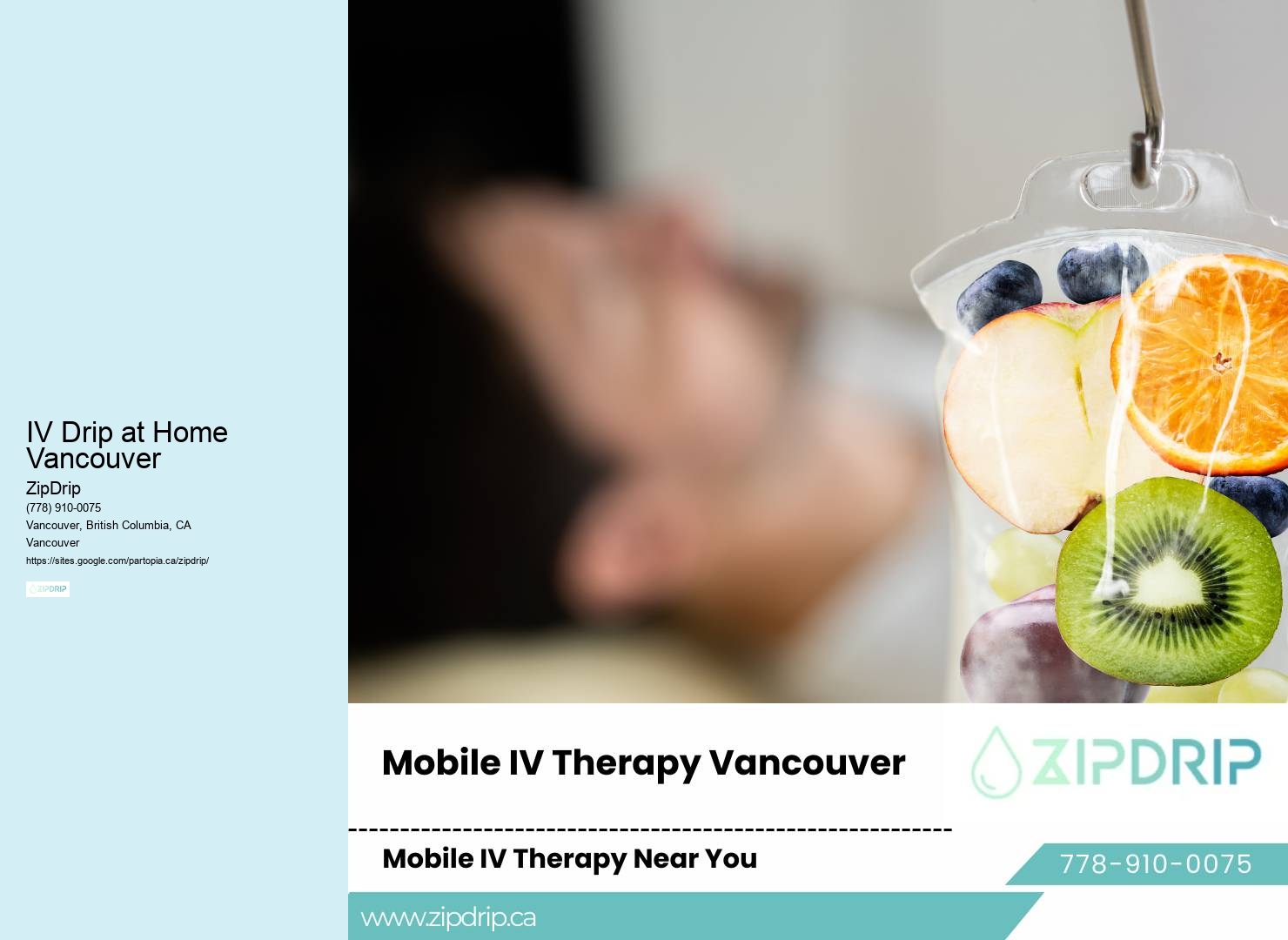 Mobile IV Therapy for Recovery IV Drip at Home Vancouver