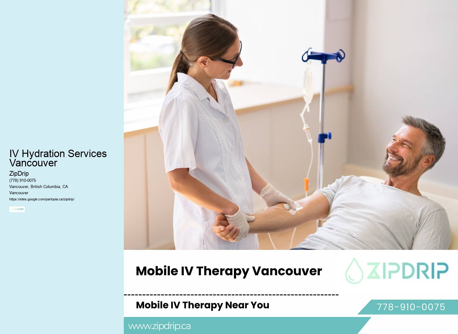 Mobile IV Therapy for Fatigue IV Hydration Services Vancouver
