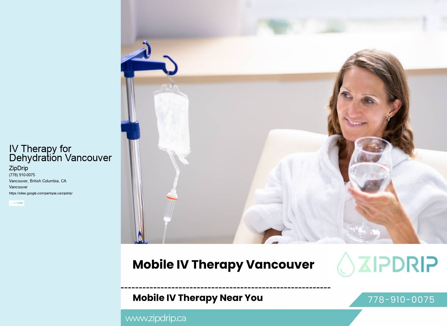 Mobile IV Therapy Pricing IV Therapy for Dehydration Vancouver