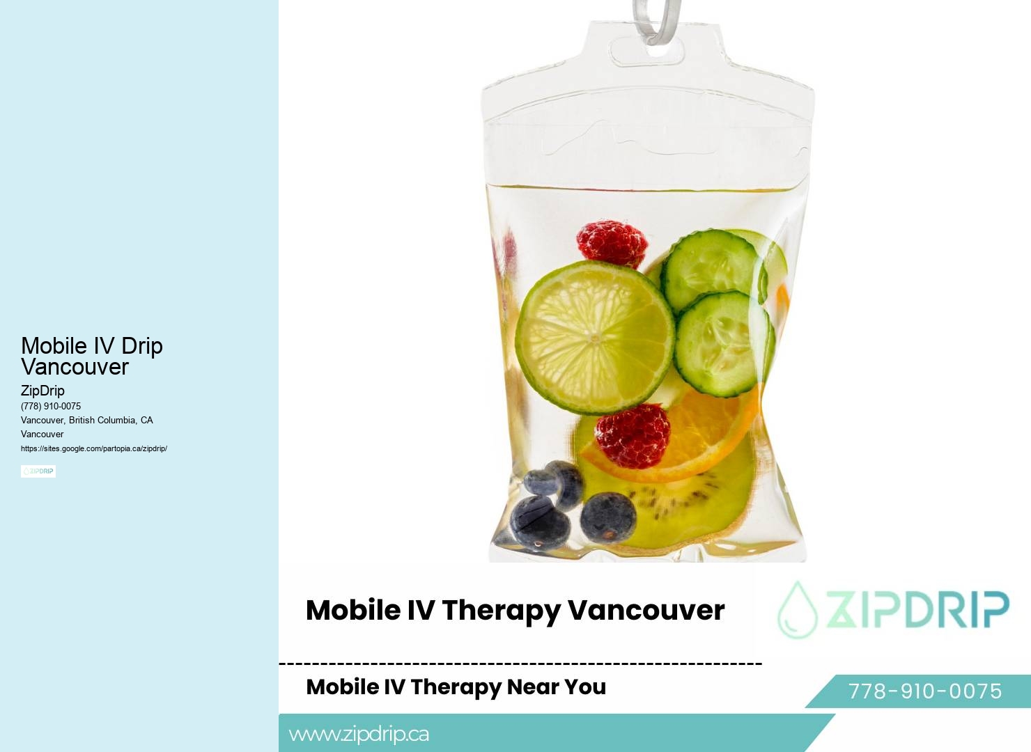 On-Demand Wellness Services Mobile IV Drip Vancouver