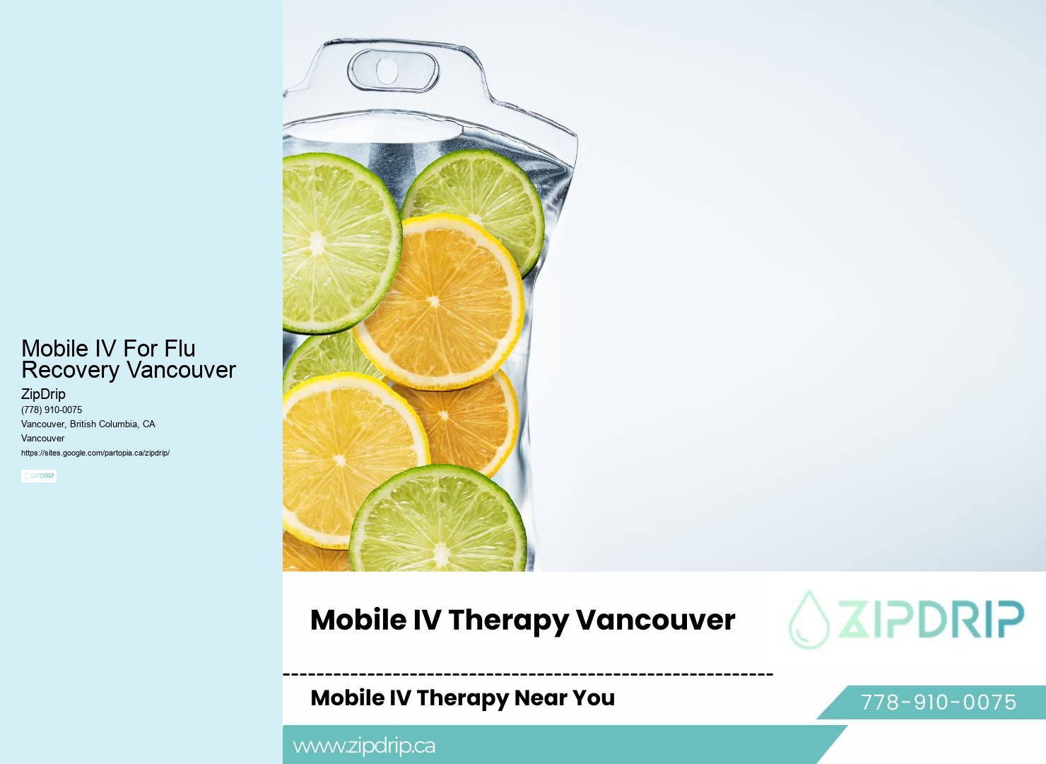 Mobile IV For Flu Recovery Vancouver Mobile IV Service Pricing