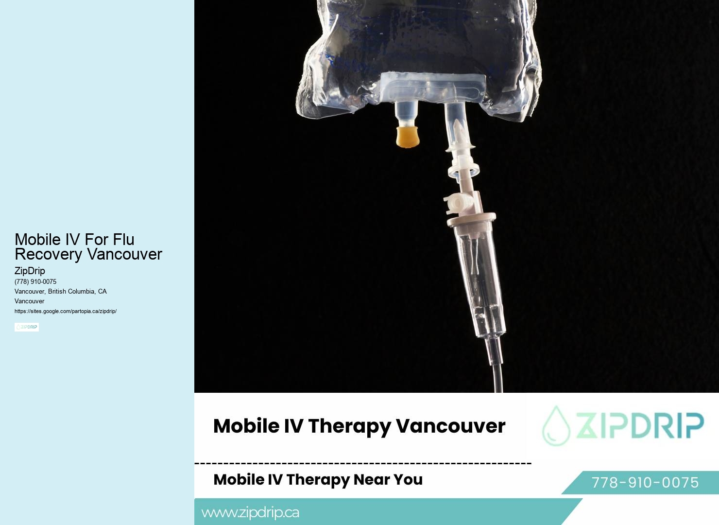 IV Therapy for Energy Boost Mobile IV For Flu Recovery Vancouver