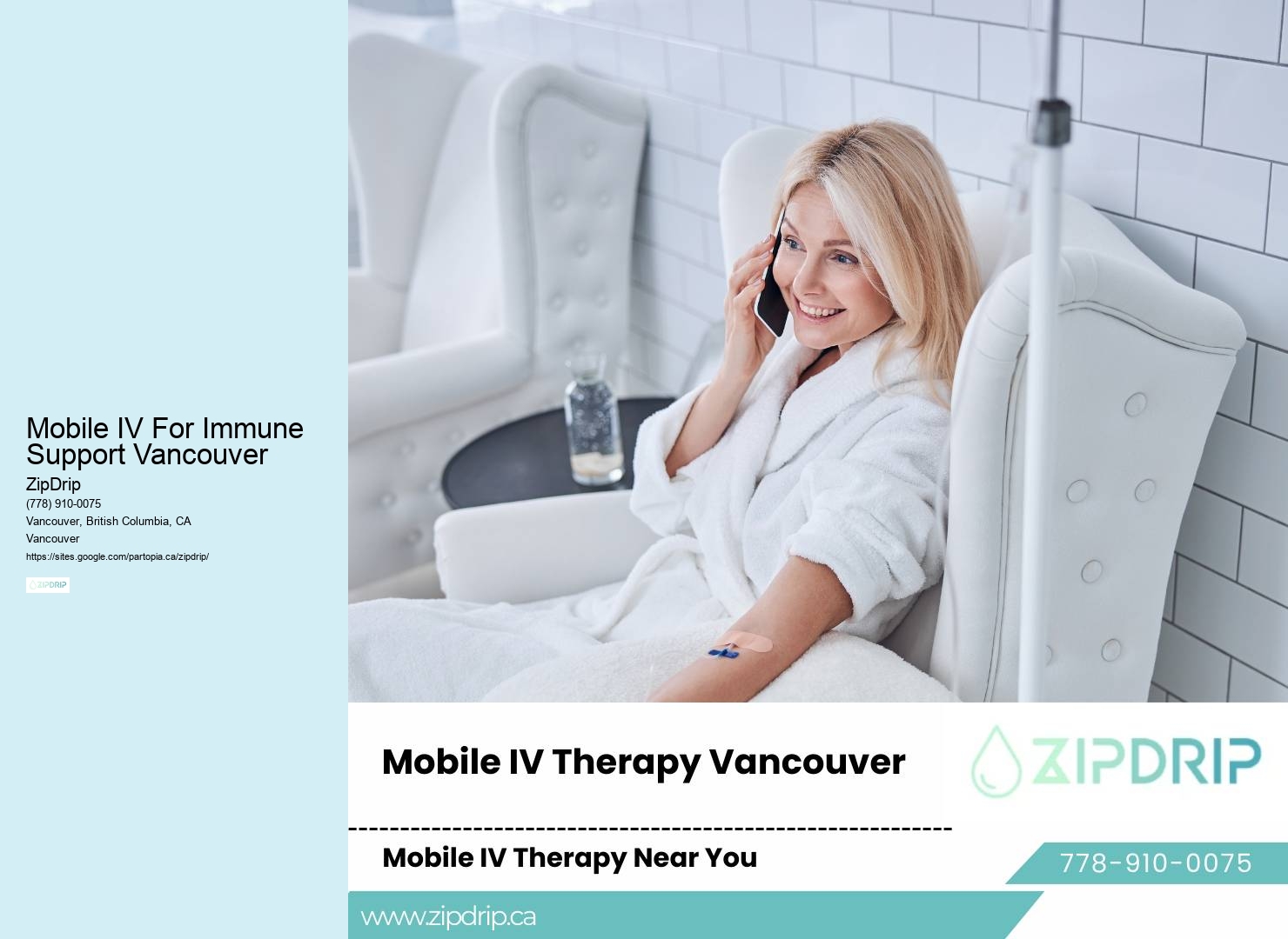 Affordable IV Drip Therapy Mobile IV For Immune Support Vancouver