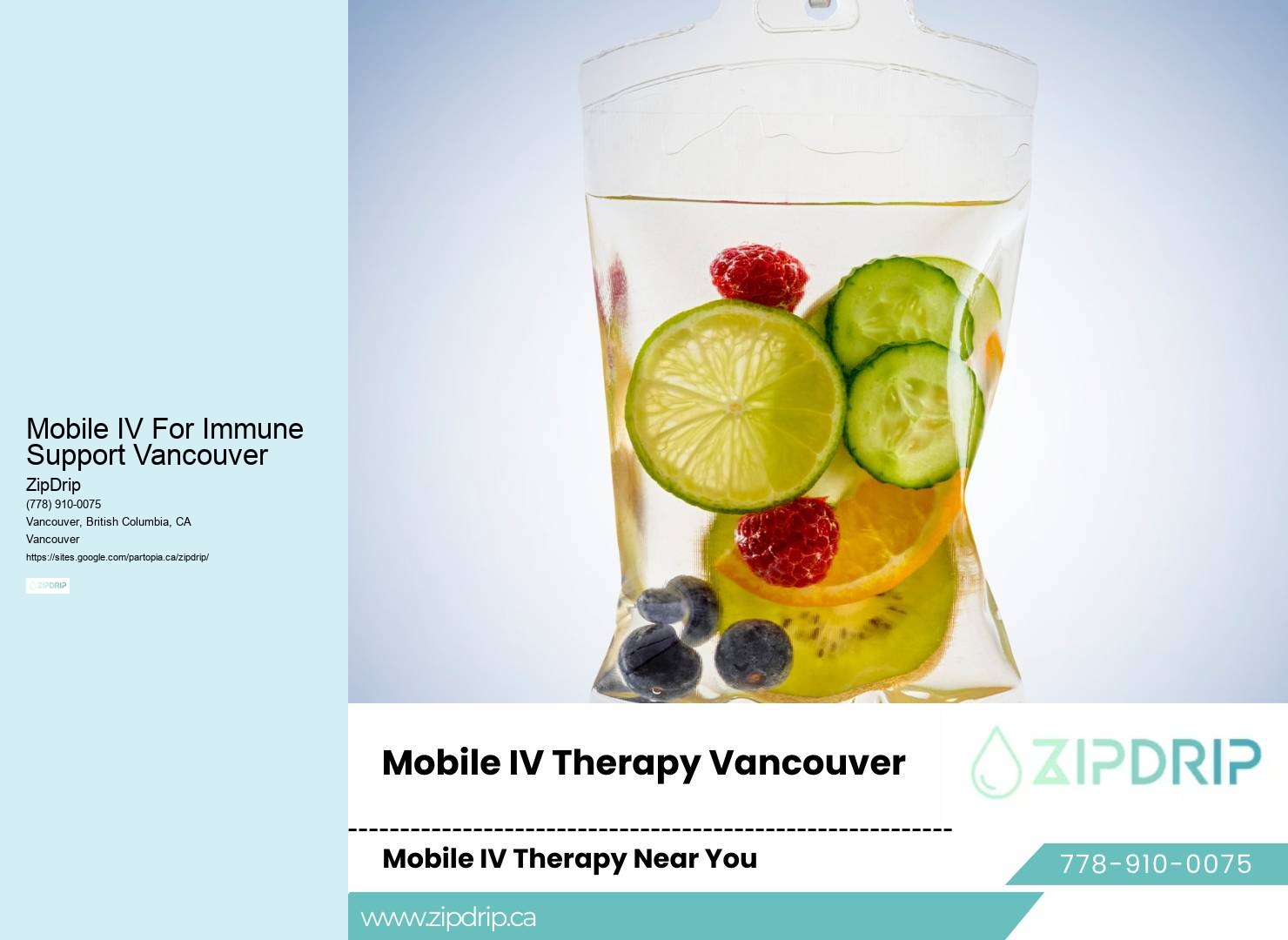 Mobile IV Treatment for Events Mobile IV For Immune Support Vancouver