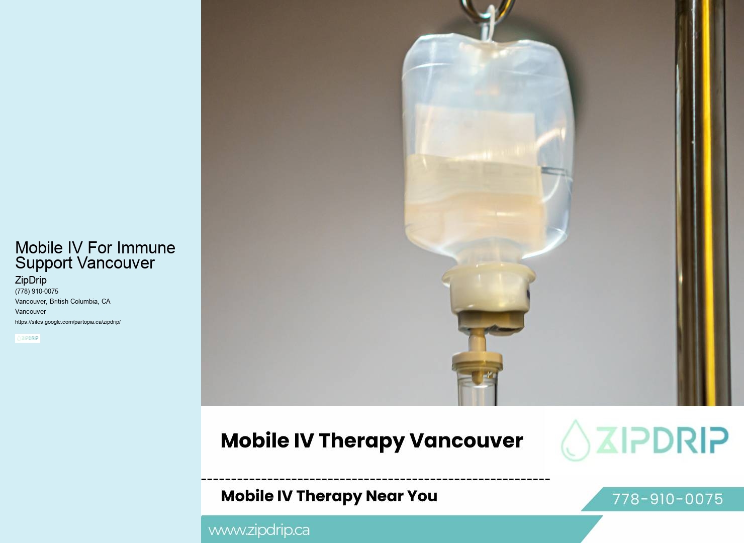 IV Therapy Packages Mobile IV For Immune Support Vancouver