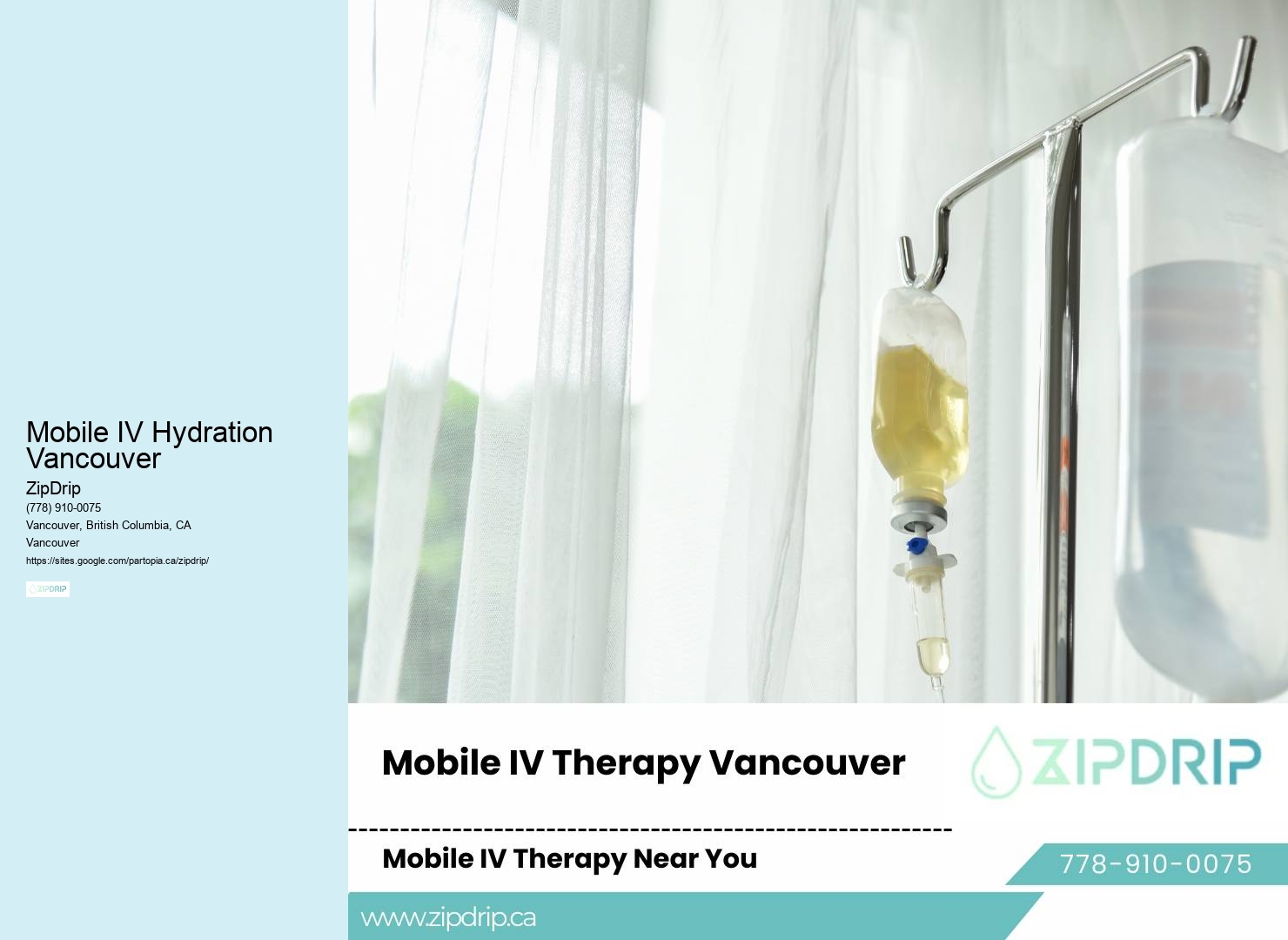 Mobile Vitamin Infusion Services Mobile IV Hydration Vancouver