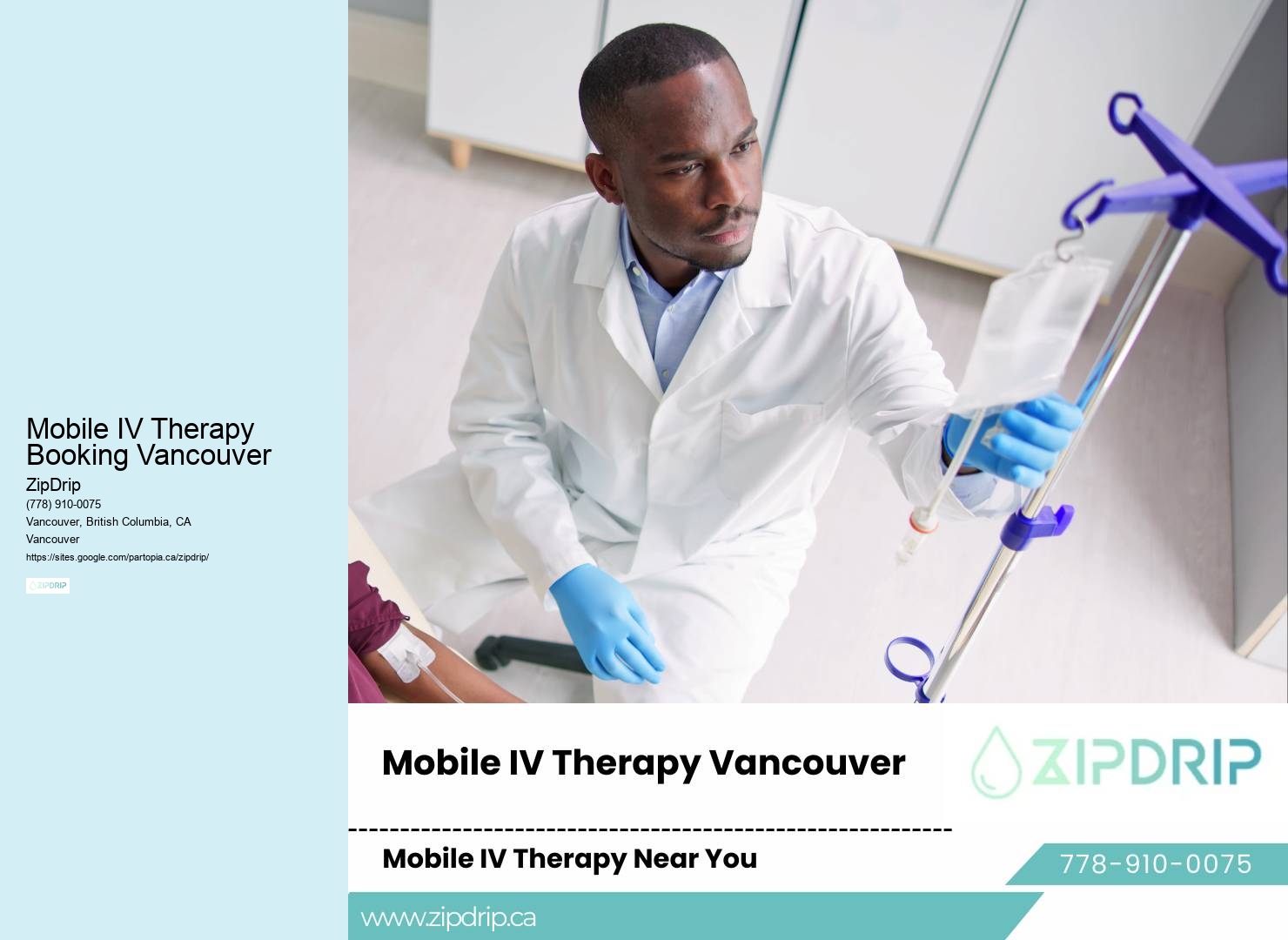 Mobile IV Therapy Booking Vancouver Mobile Wellness Therapy