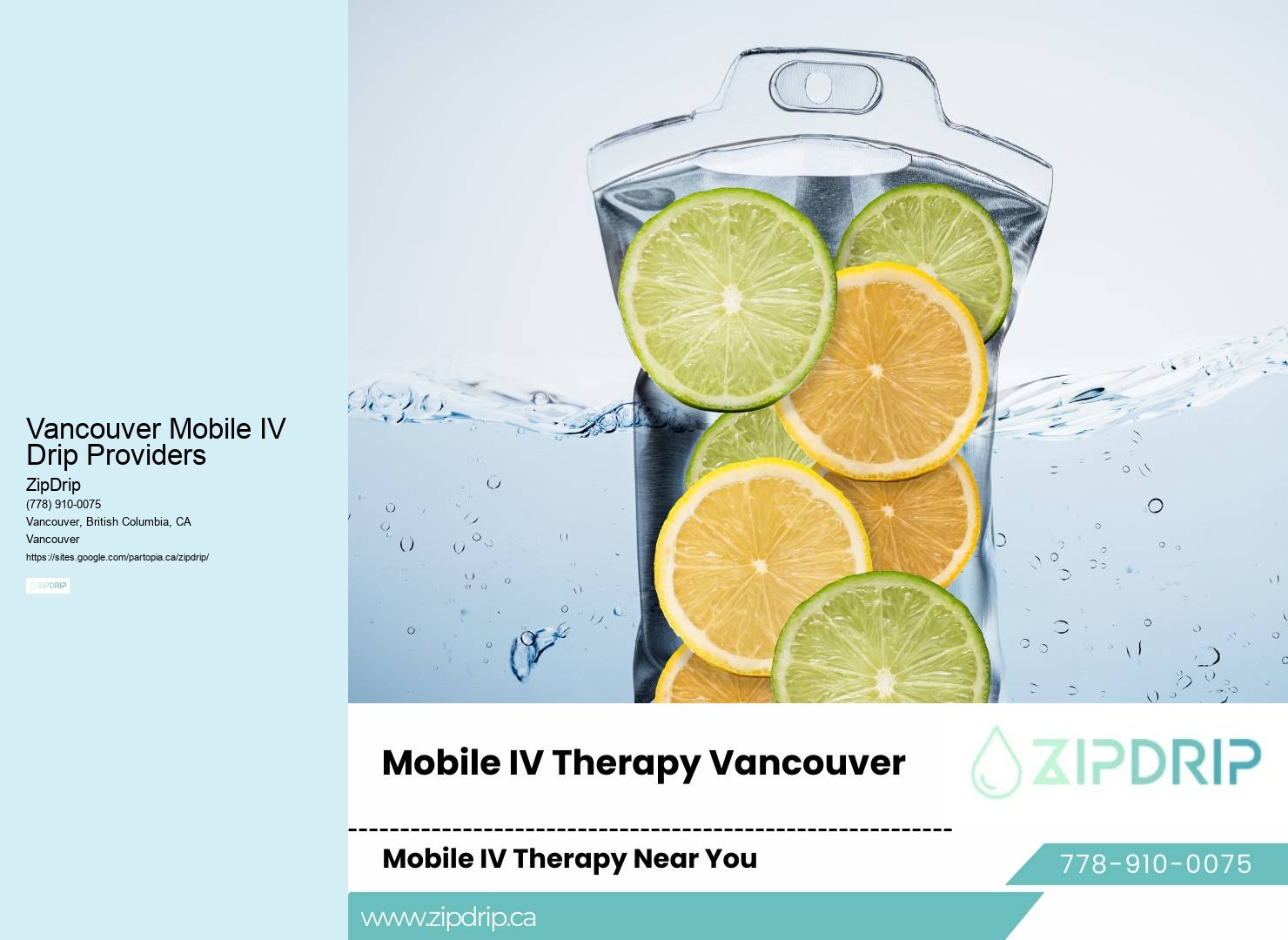 Rehydration IV Therapy Vancouver Mobile IV Drip Providers