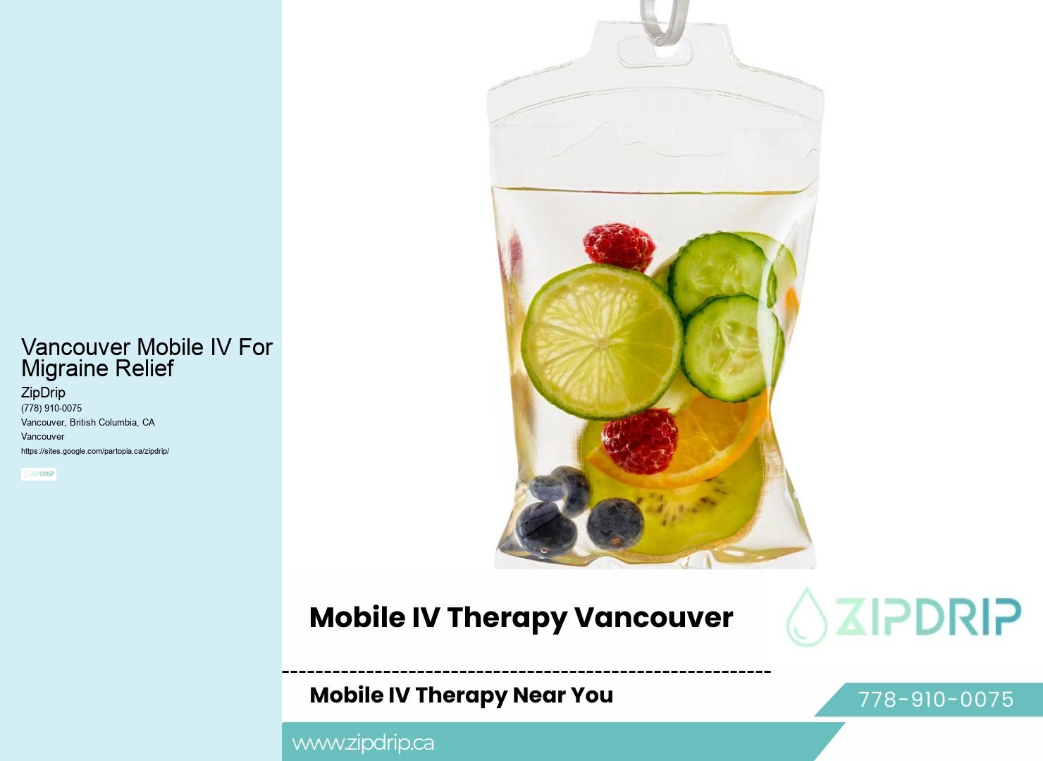 IV Therapy for Chronic Illness Vancouver Mobile IV For Migraine Relief