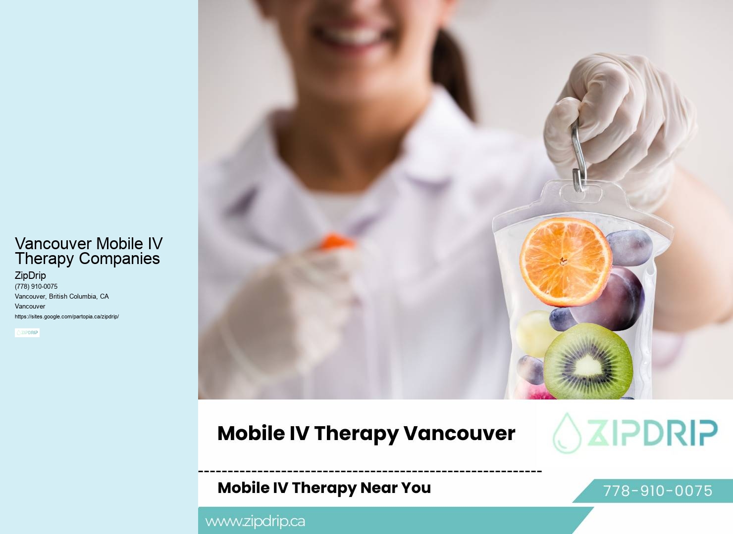 Mobile IV Therapy for Recovery Vancouver Mobile IV Therapy Companies