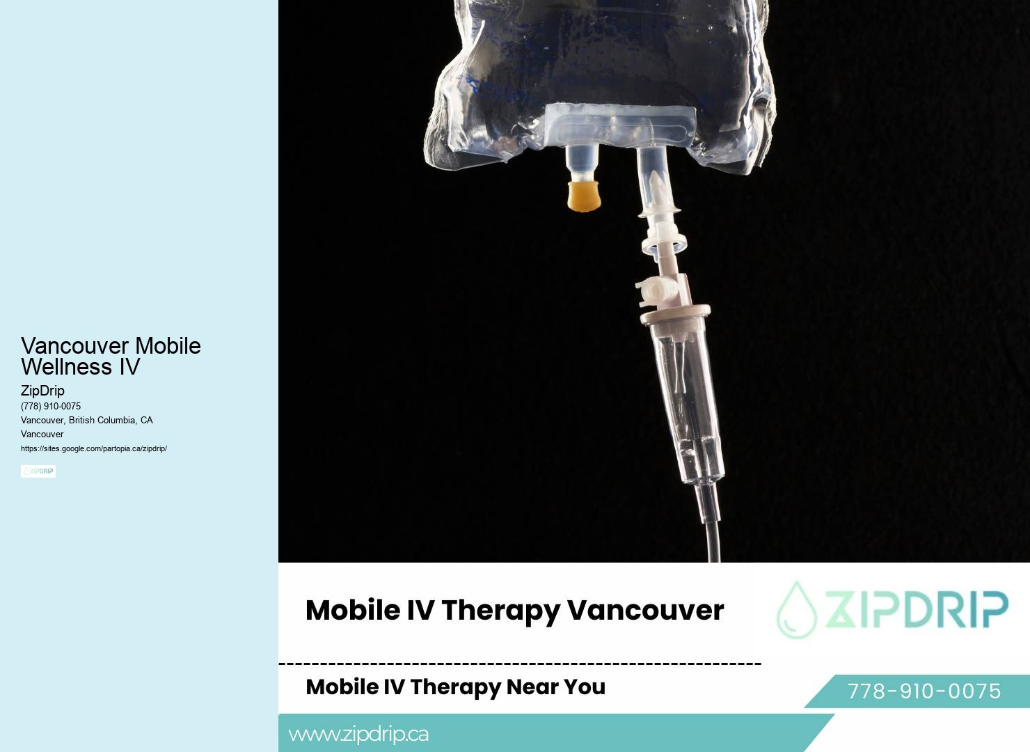Mobile IV Therapy Convenience Vancouver Mobile Wellness IV