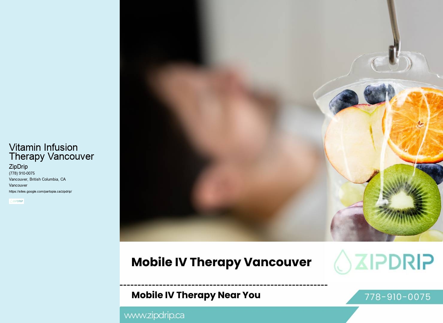 Vitamin Infusion Therapy Vancouver Mobile IV Services