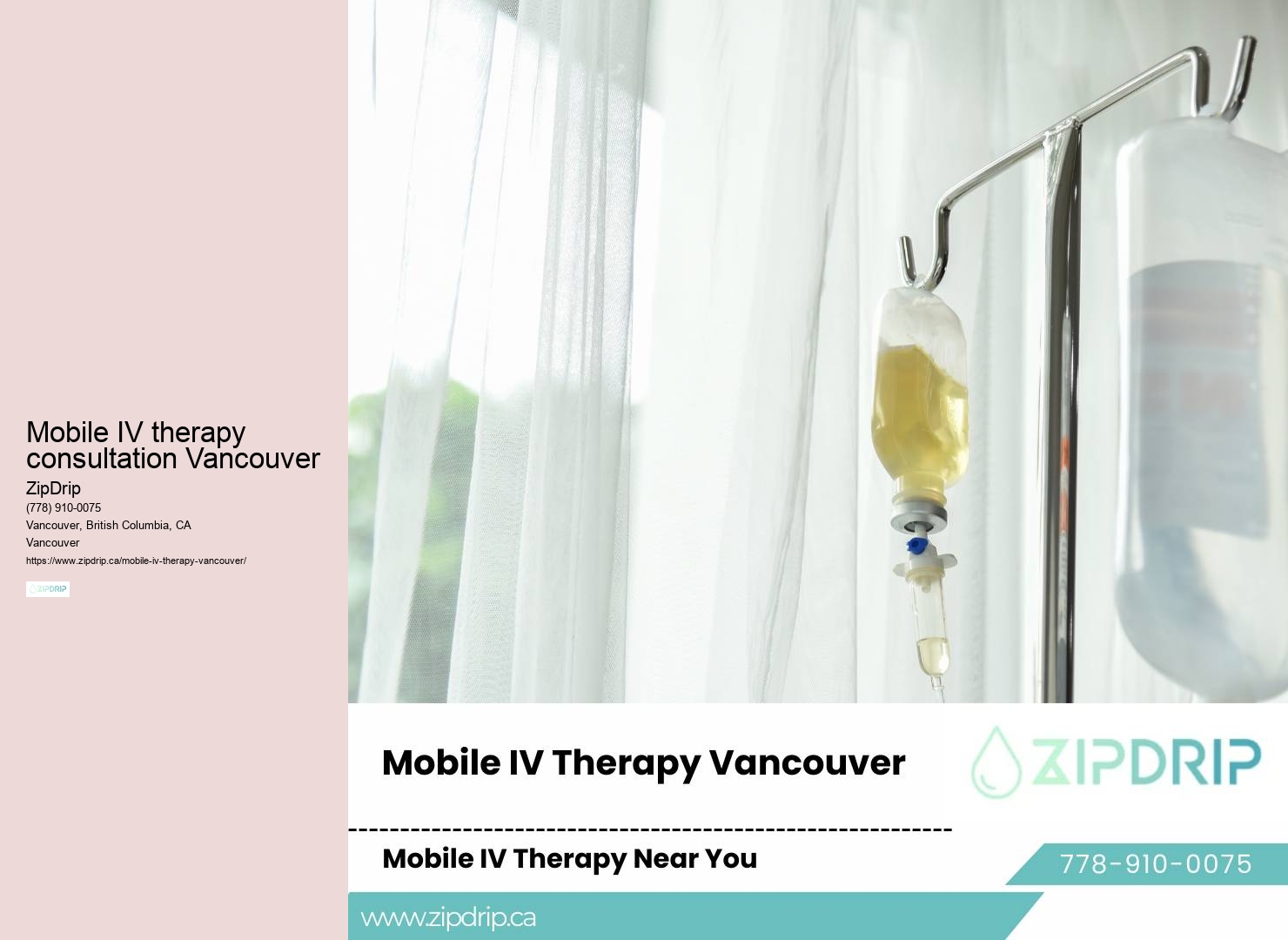 At-Home IV Infusion Mobile IV therapy consultation Vancouver