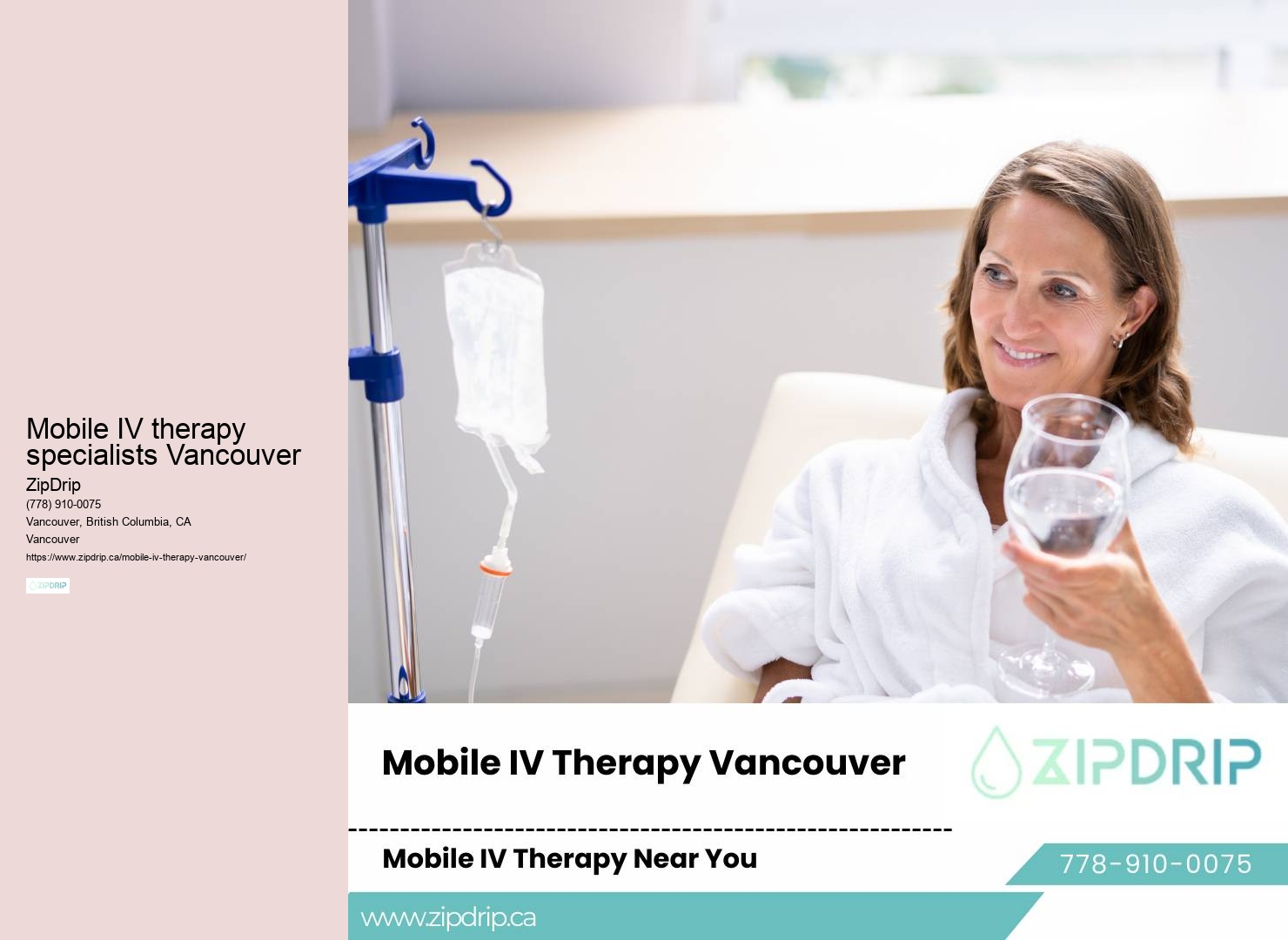 Mobile IV therapy home treatment Mobile IV therapy specialists Vancouver
