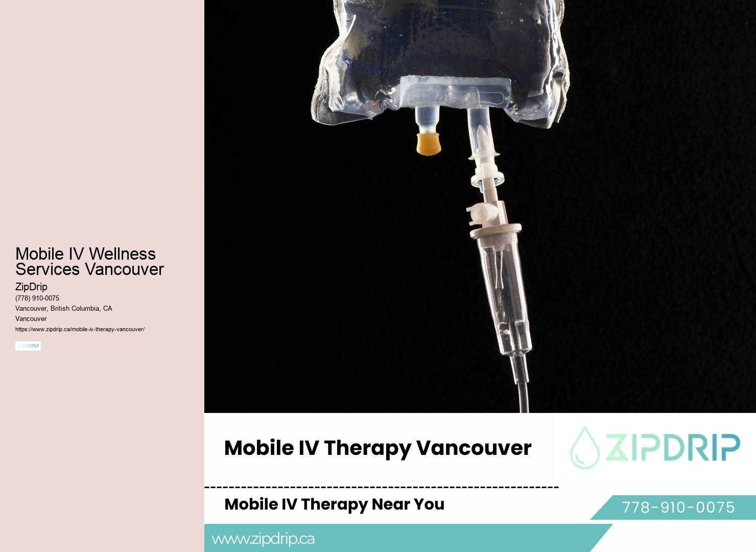 Mobile IV therapy appointments Mobile IV Wellness Services Vancouver
