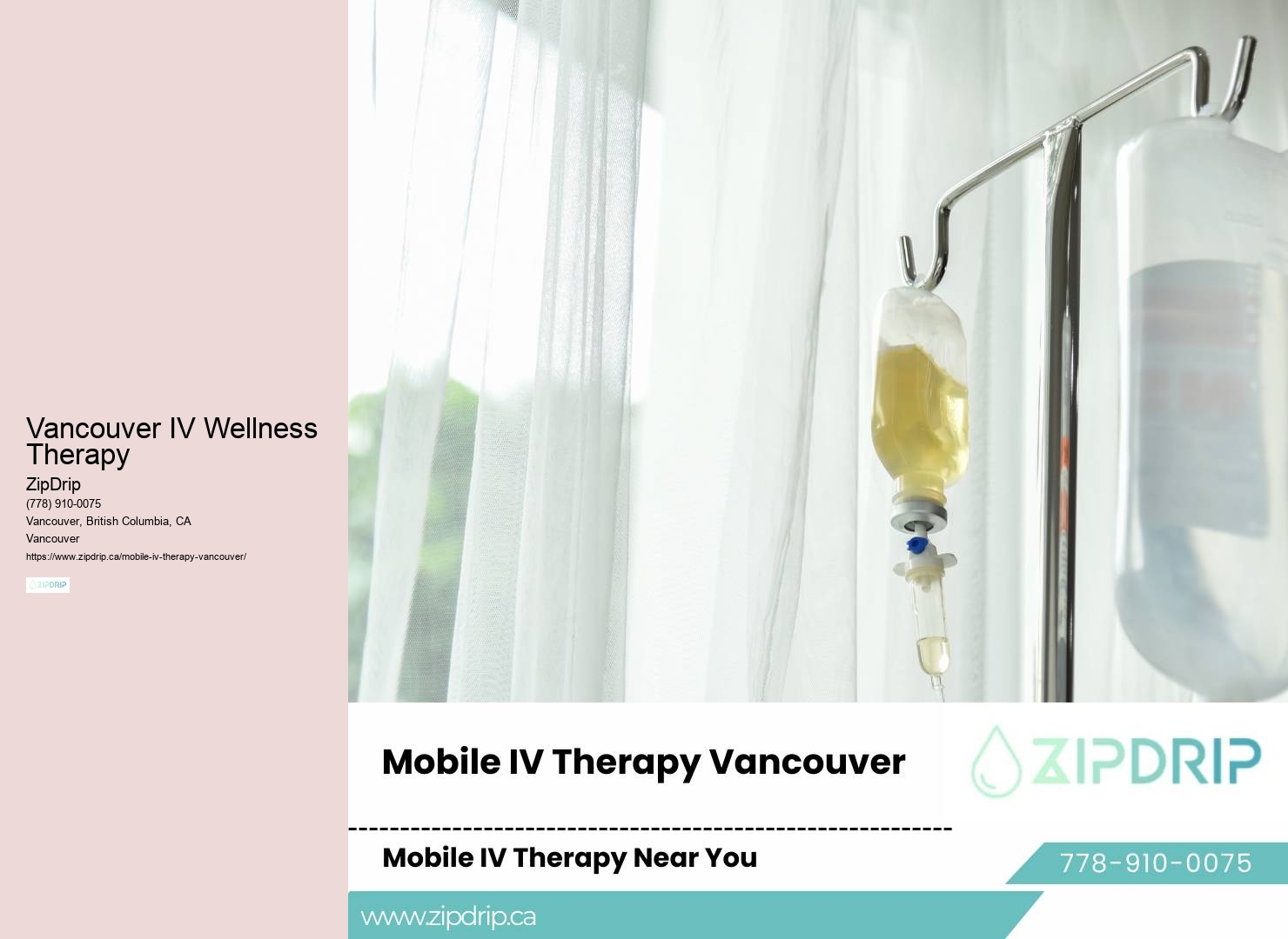 Mobile IV services in Vancouver IV Wellness Therapy