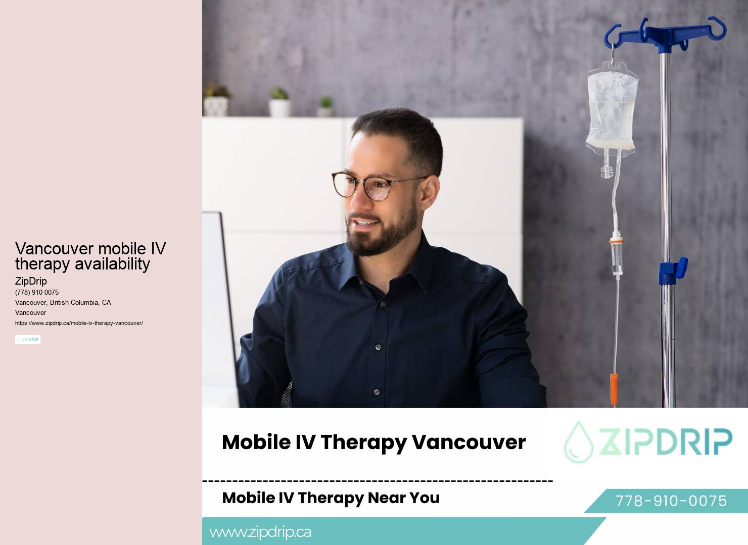Vancouver mobile IV therapy availability IV Hydration Service