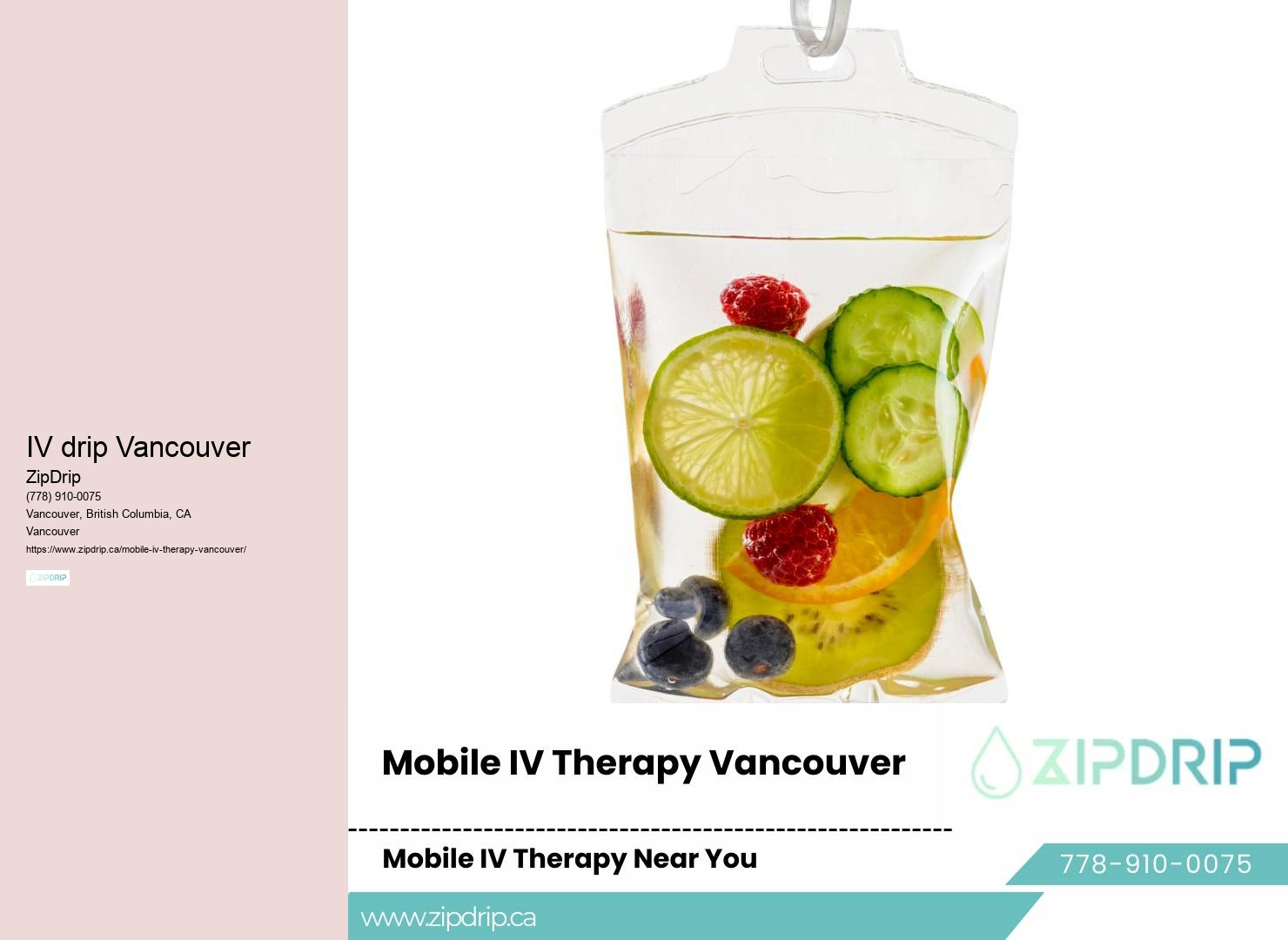 IV hydration infusion Vancouver