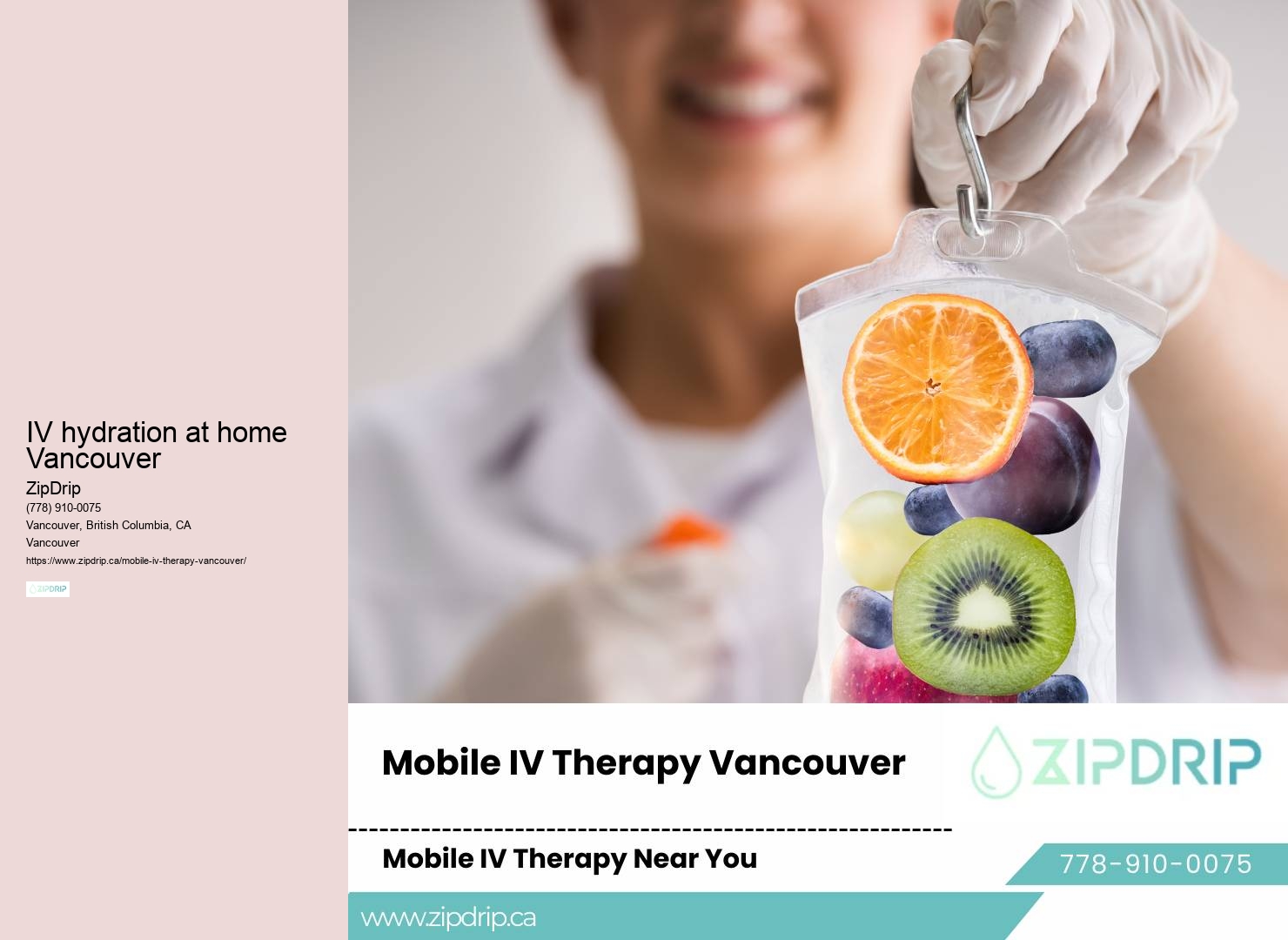 Bespoke Vancouver Mobile IV Wellness Treatments