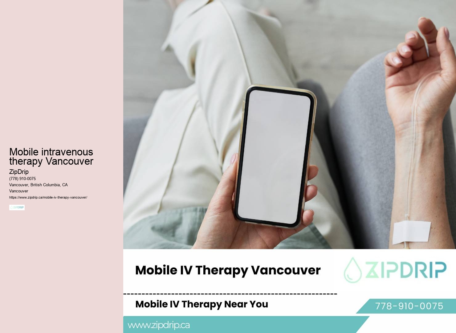 Mobile intravenous therapy Vancouver
