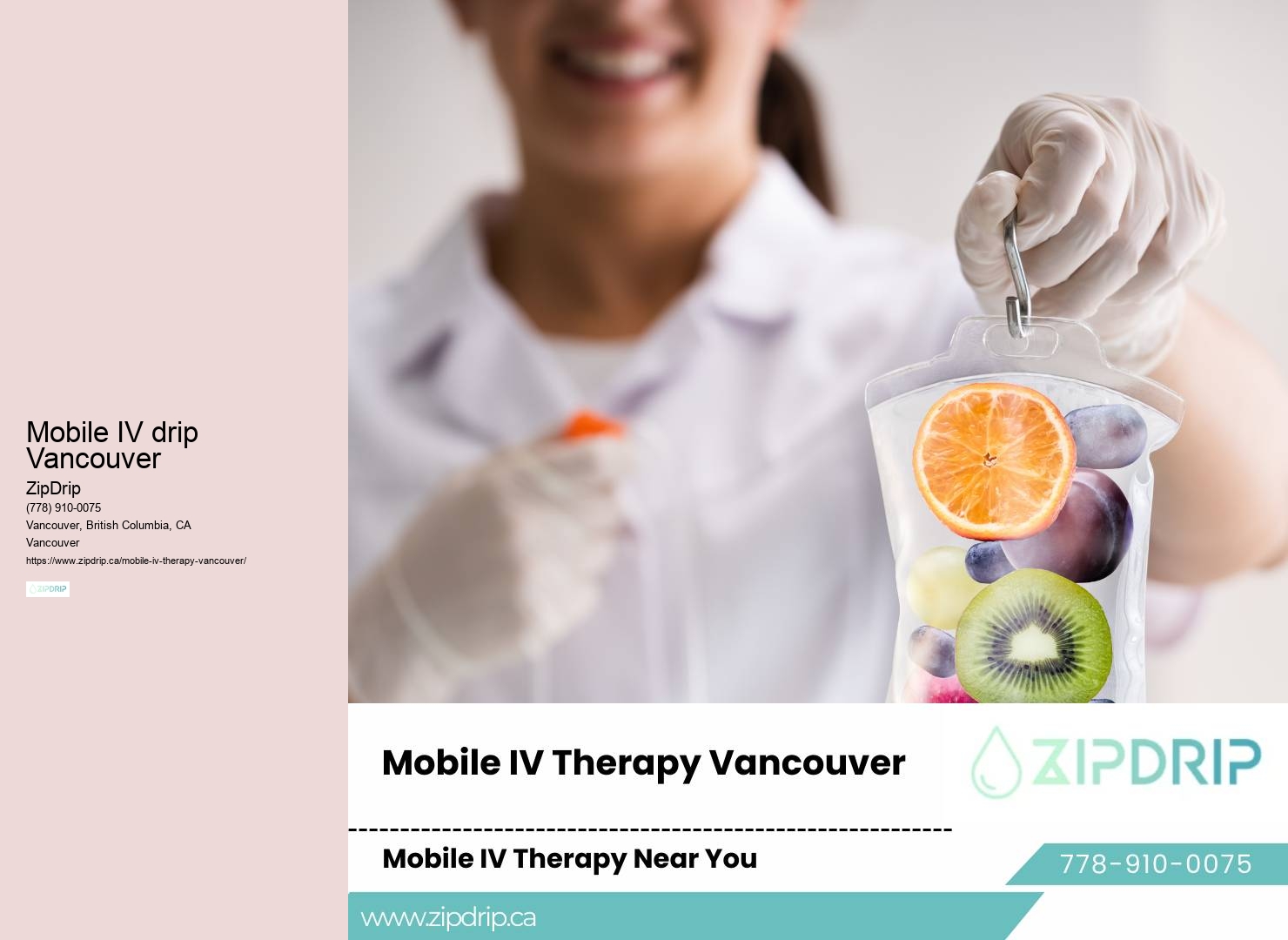 Mobile IV hydration solutions Vancouver