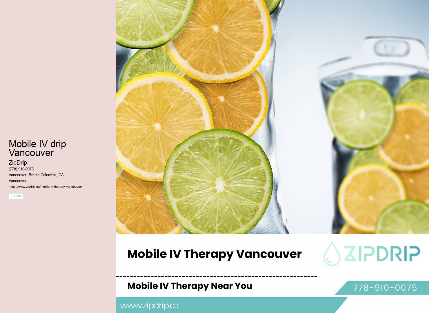 Portable IV Therapy Vancouver