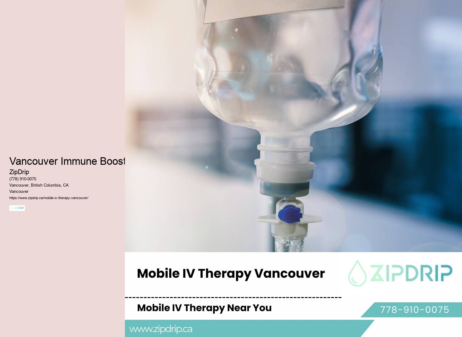 Vancouver's mobile IV therapy solutions