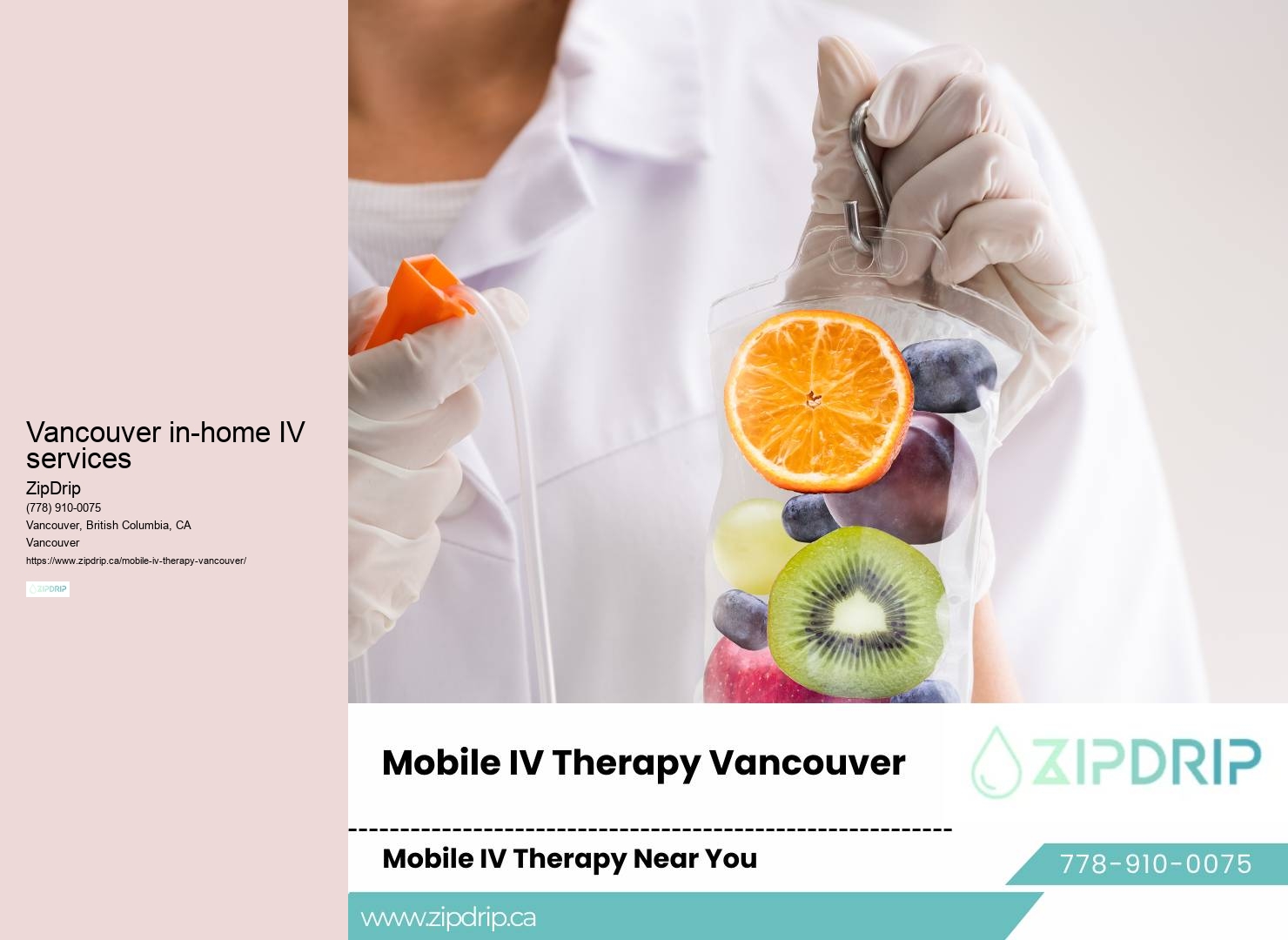Concierge IV Therapy in Vancouver