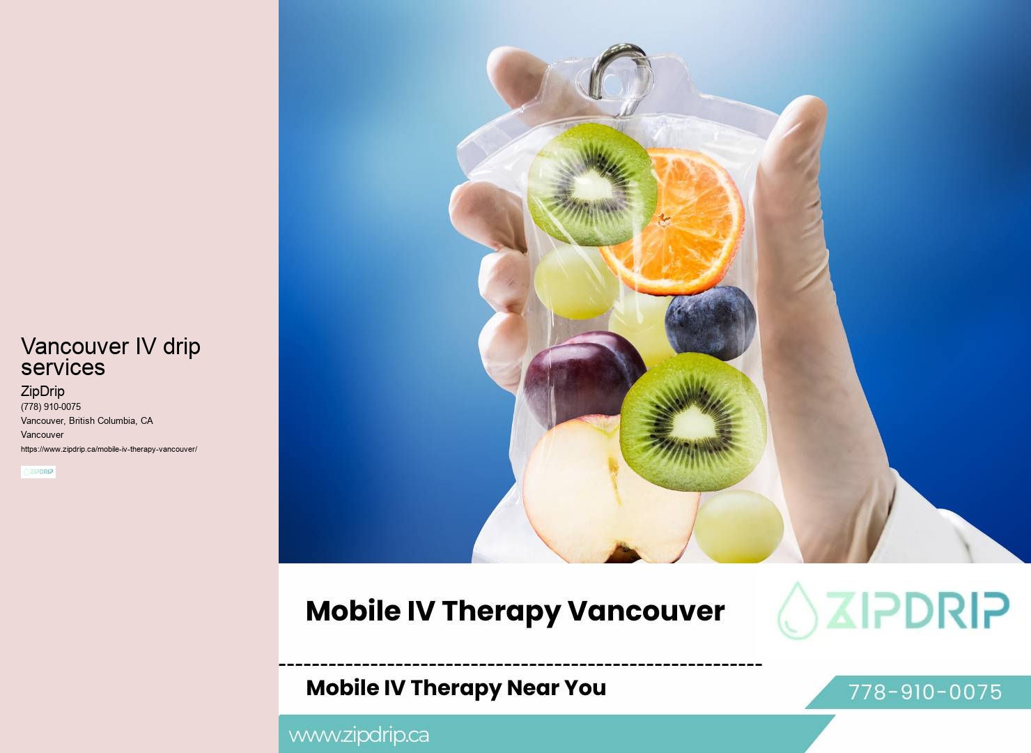 Mobile IV therapy for busy Vancouverites