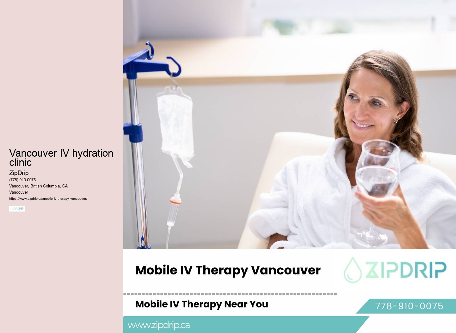 Mobile IV Vitamin Therapy in Vancouver