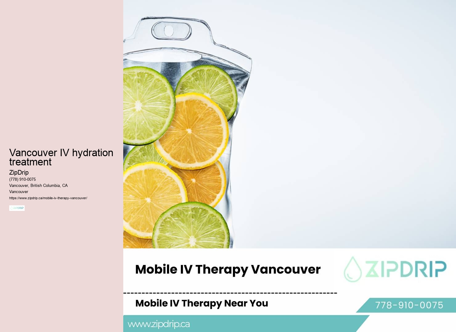 IV infusion drip therapy Vancouver
