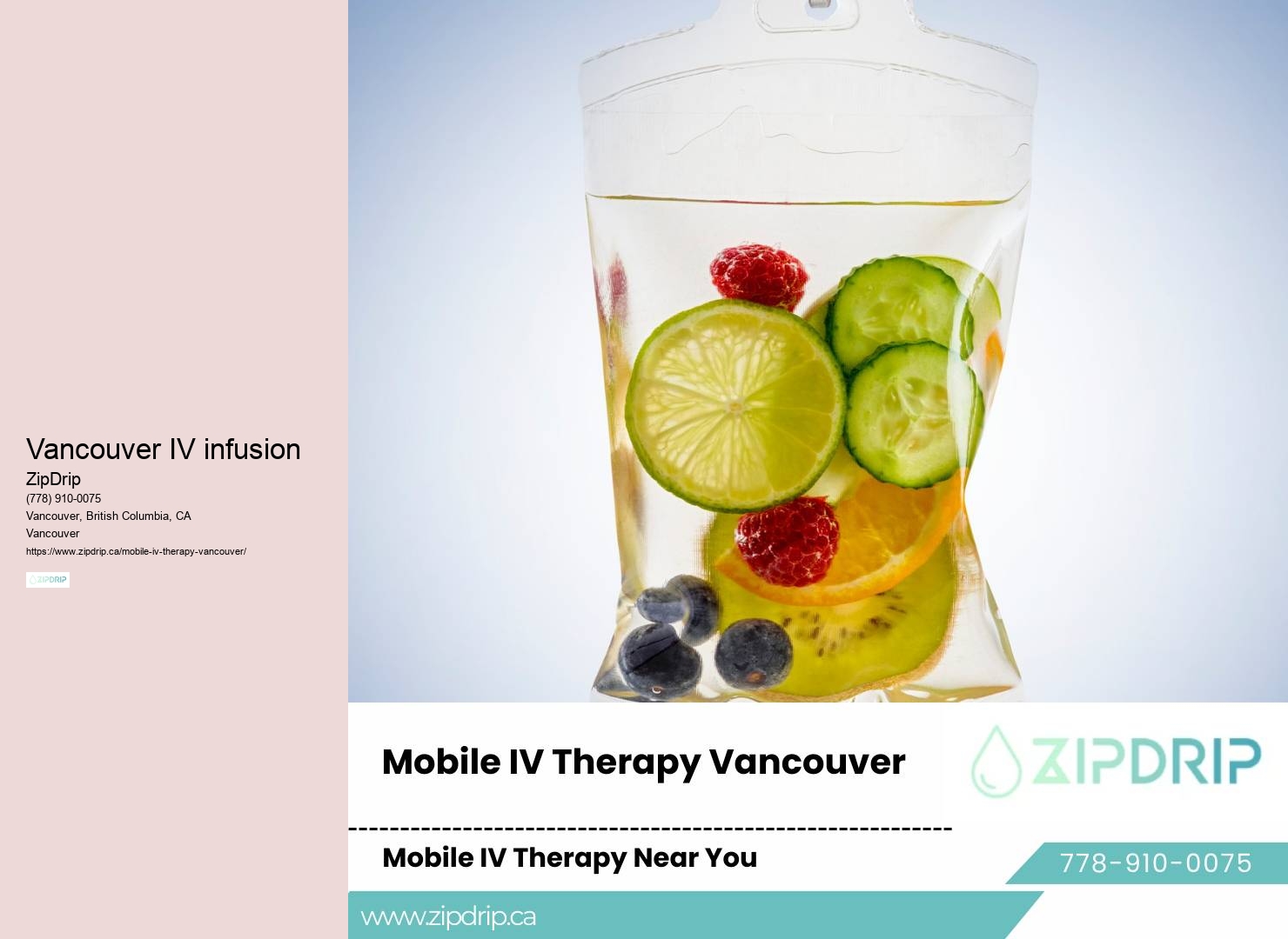 IV infusion therapy on-the-go in Vancouver
