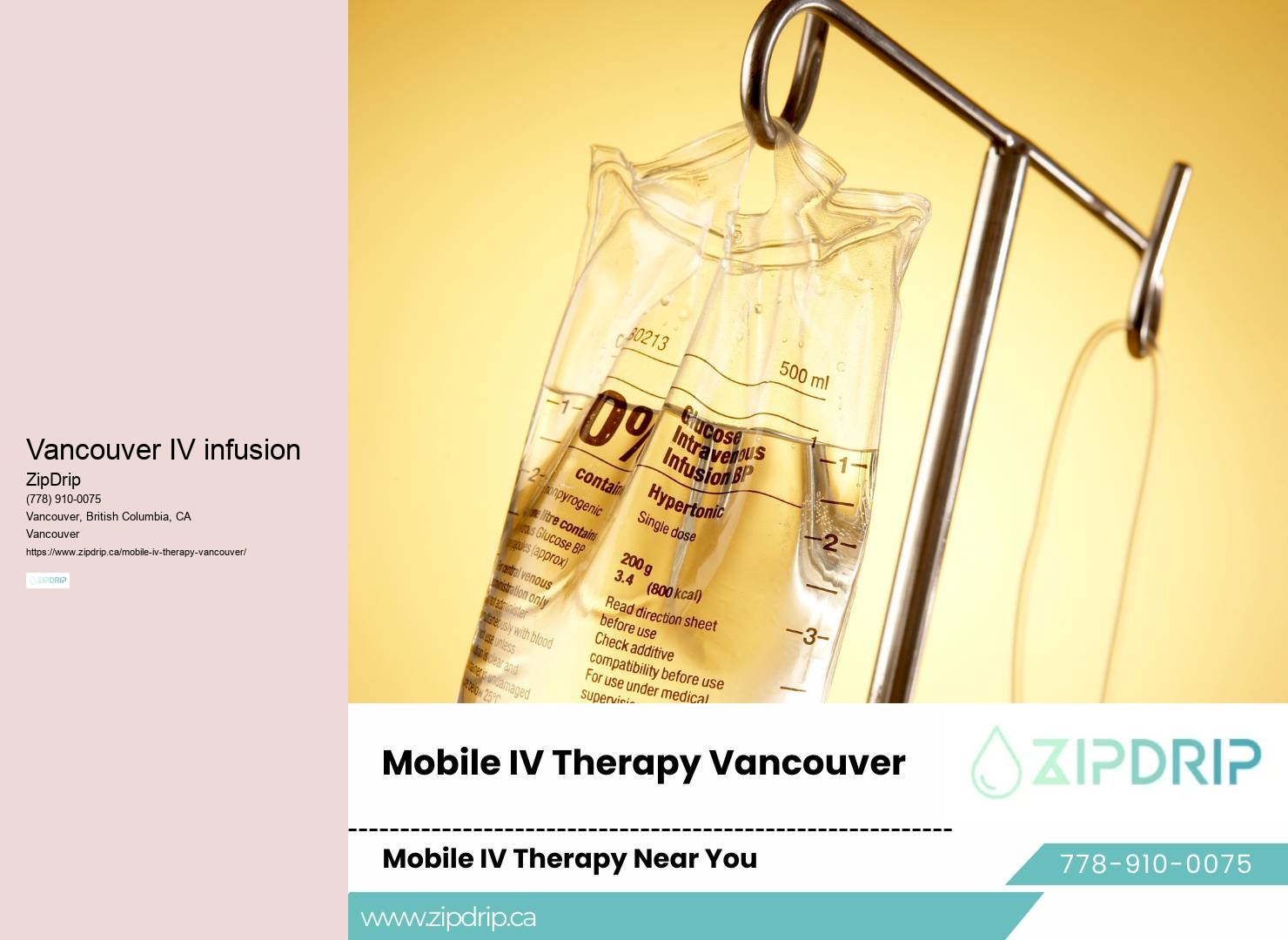IV infusion therapy at your doorstep Vancouver