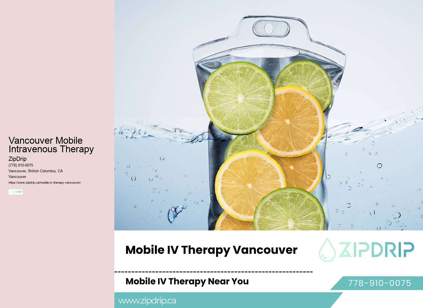 IV Drip Services Delivered in Vancouver