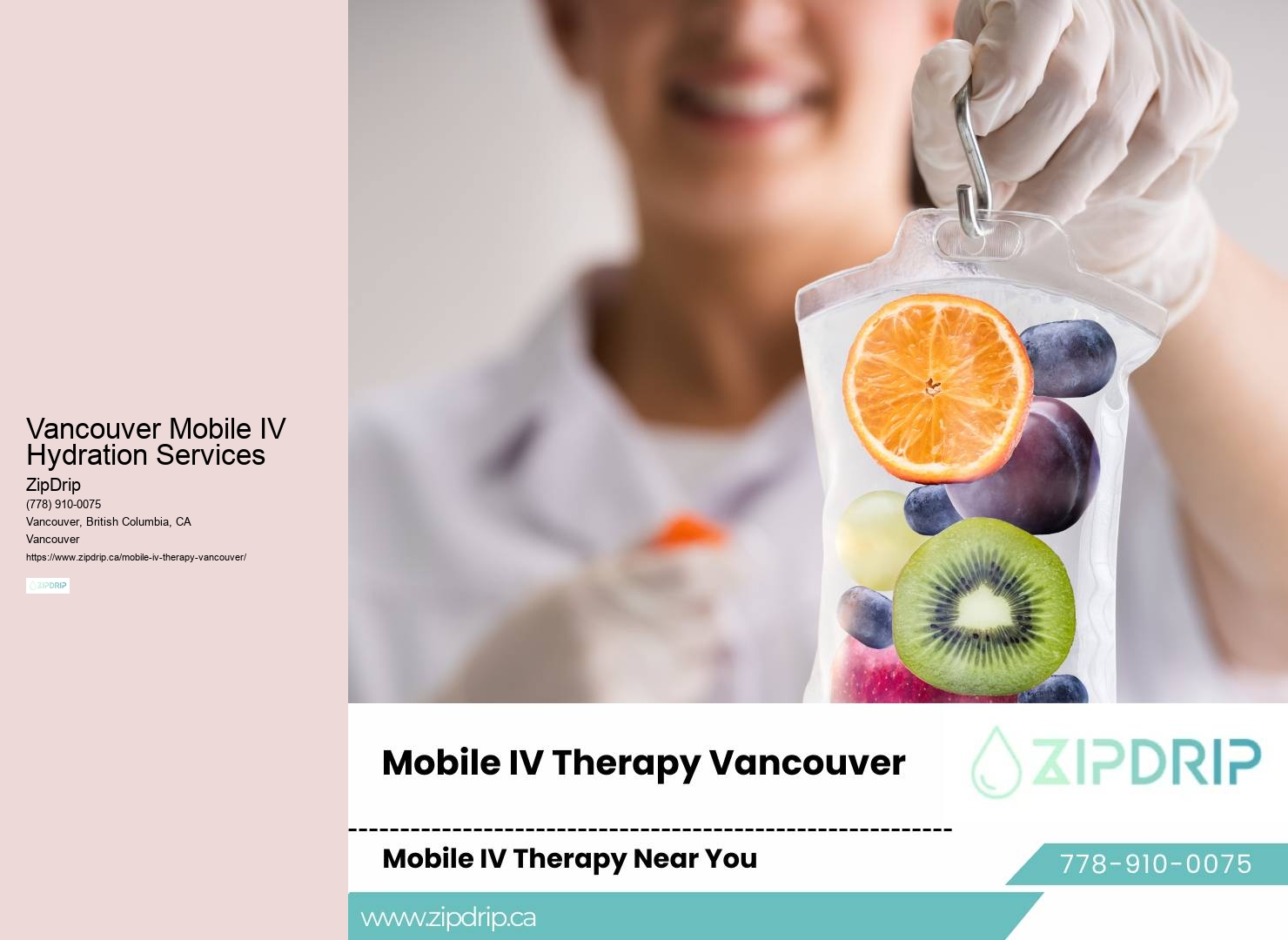Trusted Vancouver's Traveling IV Therapy Services