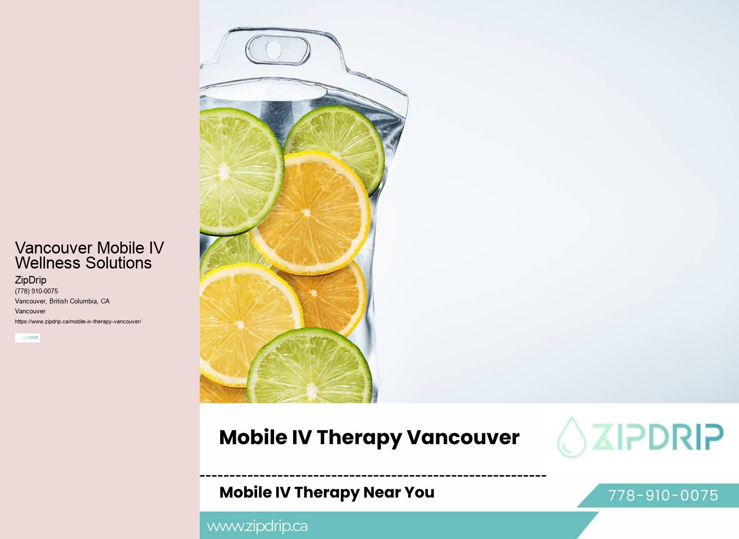 On-the-go IV therapy delivered to you Vancouver