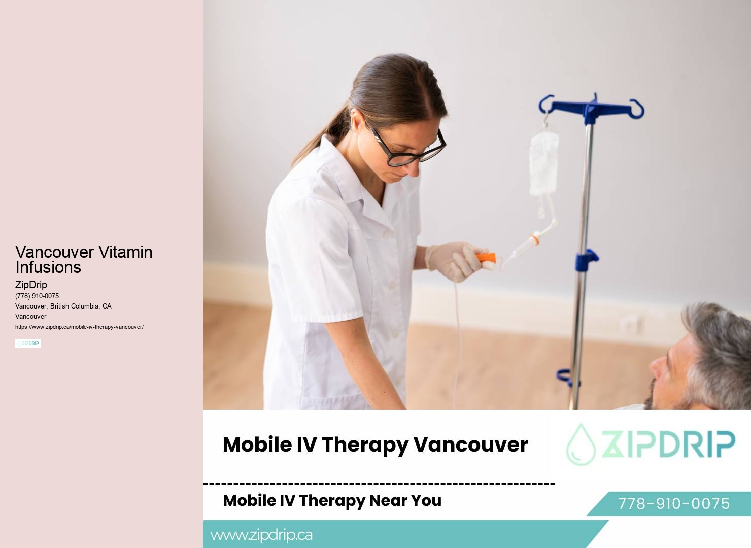 Mobile IV hydration drip therapy Vancouver